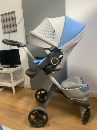 Cochecito bebe Stokke silla capazo y extras