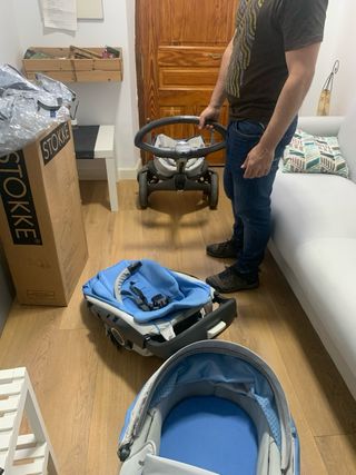 Cochecito bebe Stokke silla capazo y extras
