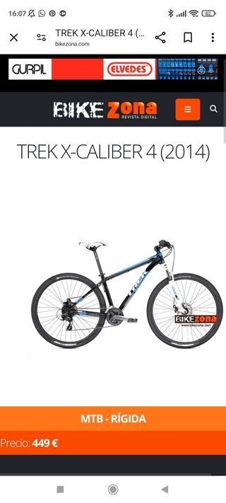 Bicicleta Trek X-Caliber 4 MTB rígida