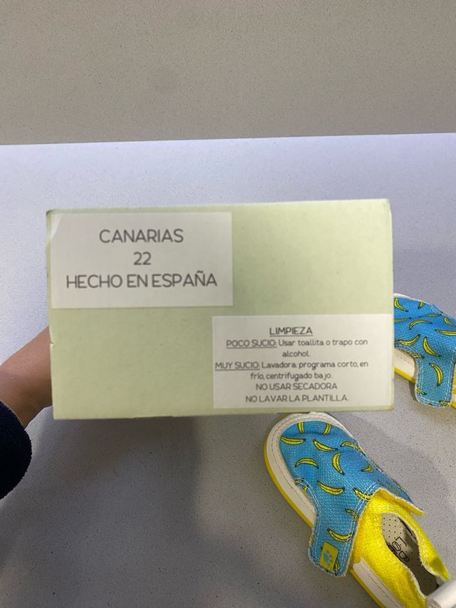 zapatos Paulitos talla 22 canarias platanos