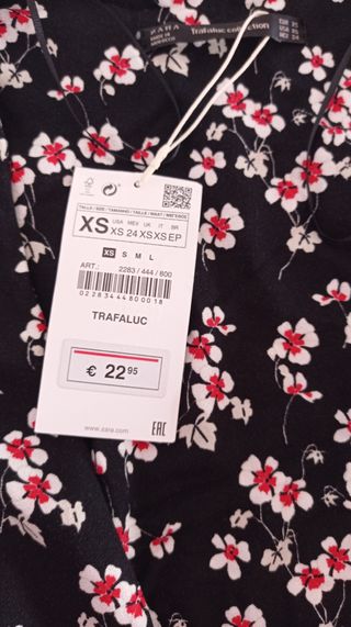 Mono corto estampado flores Zara XS