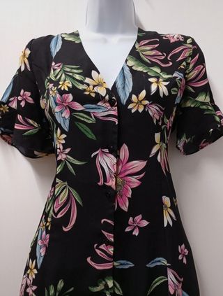 Vestido veraniego flores, talla S