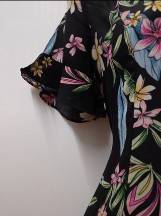 Vestido veraniego flores, talla S