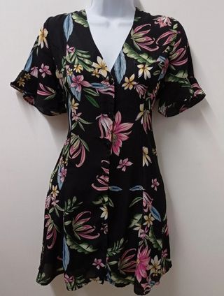 Vestido veraniego flores, talla S