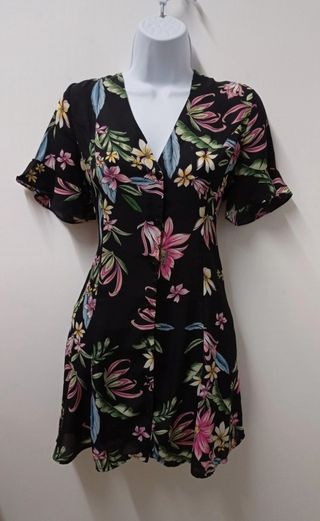 Vestido veraniego flores, talla S