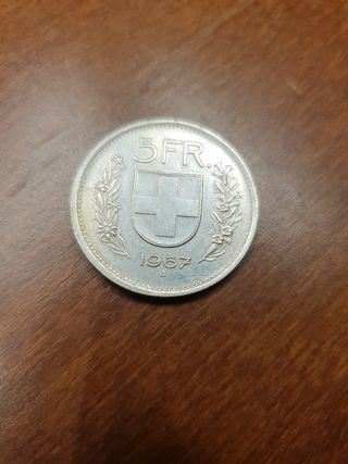 Moneda 5 francos suizos