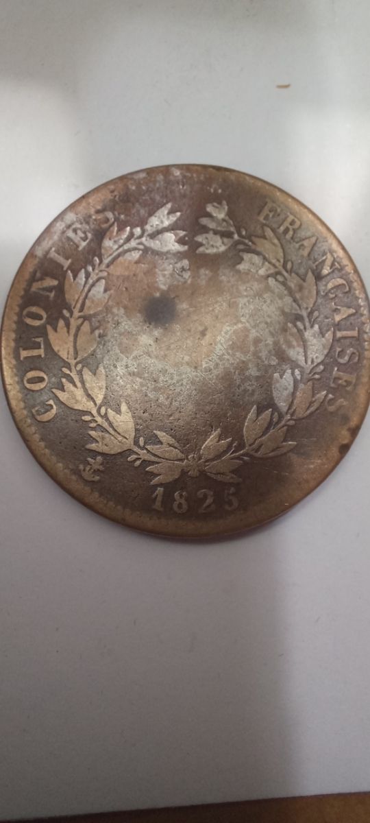 1 cent. de Carlos X de 1825. BC Francia