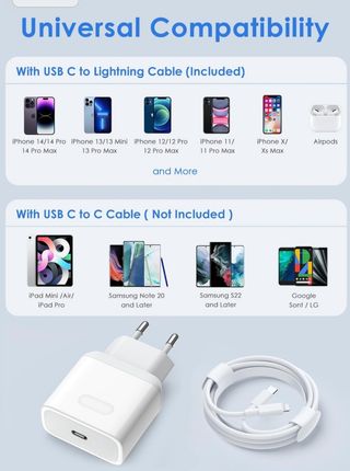 35) Cargador adaptador 20w iPhone y ipad