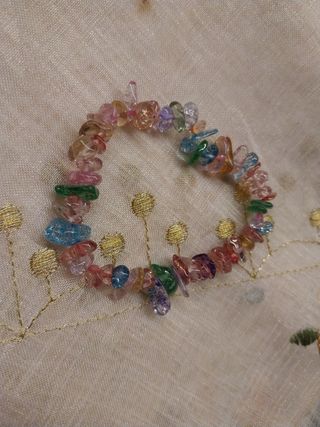 Braccialetto elastici pietra arcobaleno