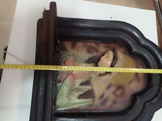 Cuadro de virgen de escayola