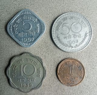 Monedas India 1960s