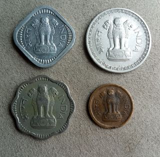 Monedas India 1960s