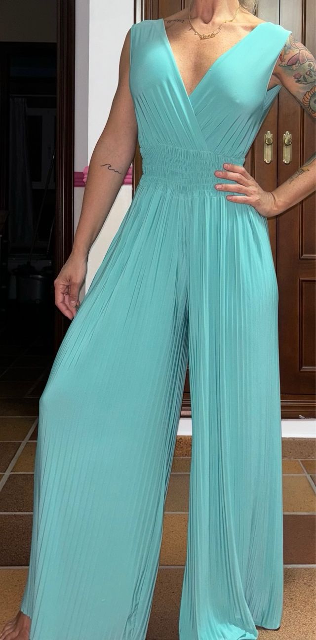 mono largo vestir turquesa talla única