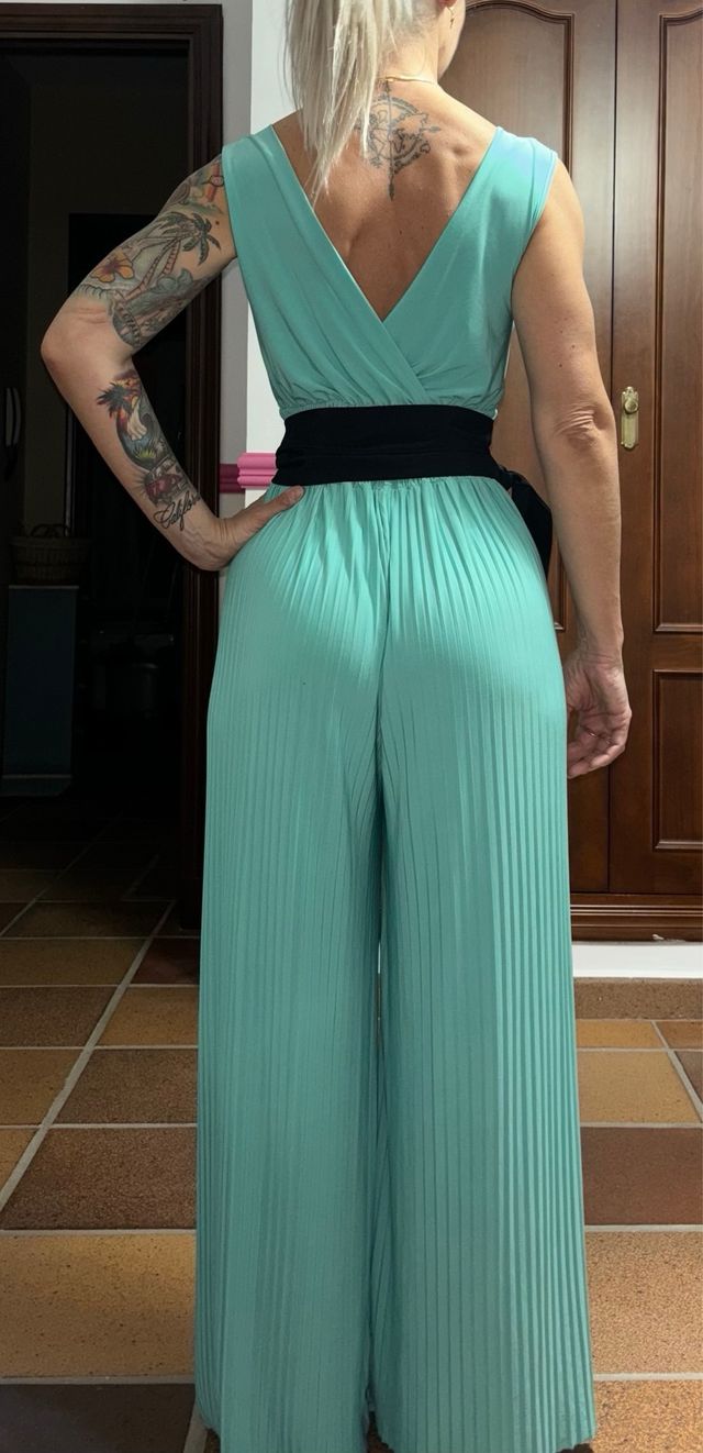 mono largo vestir turquesa talla única