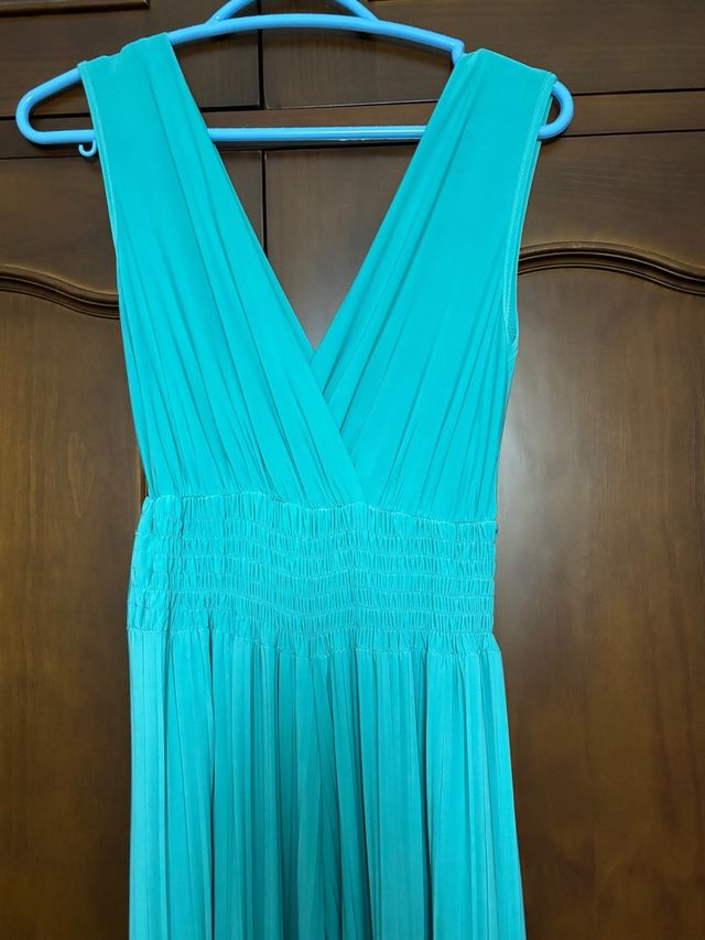 mono largo vestir turquesa talla única