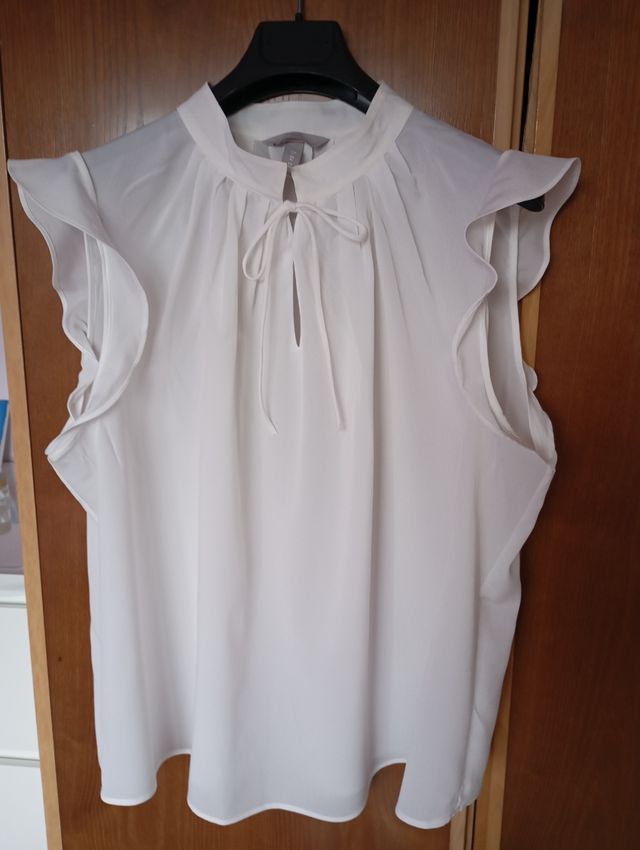 Camicia con maniche con ruches