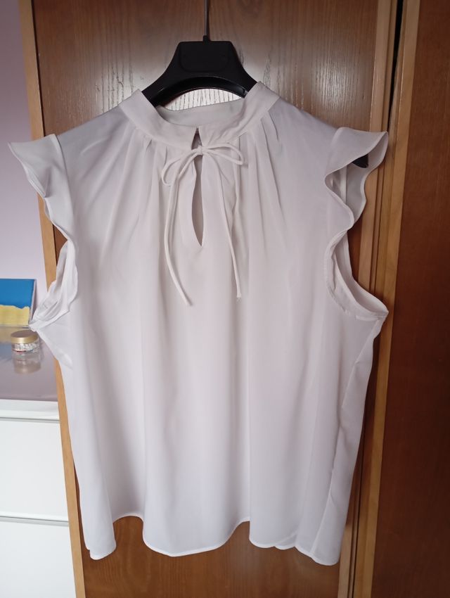 Camicia con maniche con ruches