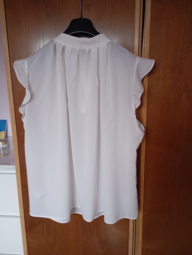 Camicia con maniche con ruches