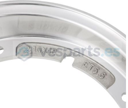 Llanta tubeless SIP 10  negro filo pulido