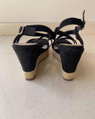 Sandalias Esparto Negras