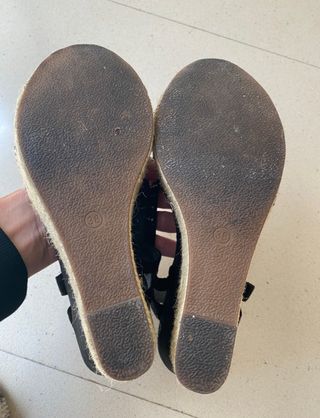 Sandalias Esparto Negras