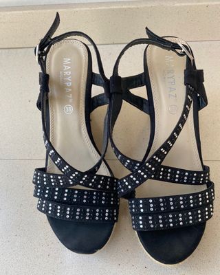 Sandalias Esparto Negras