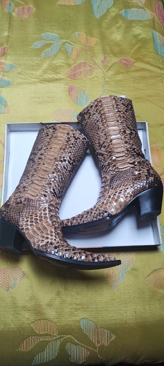 Stivali texani donna in rettile