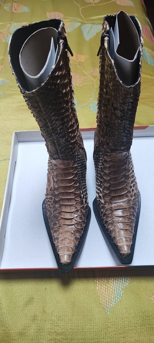 Stivali texani donna in rettile