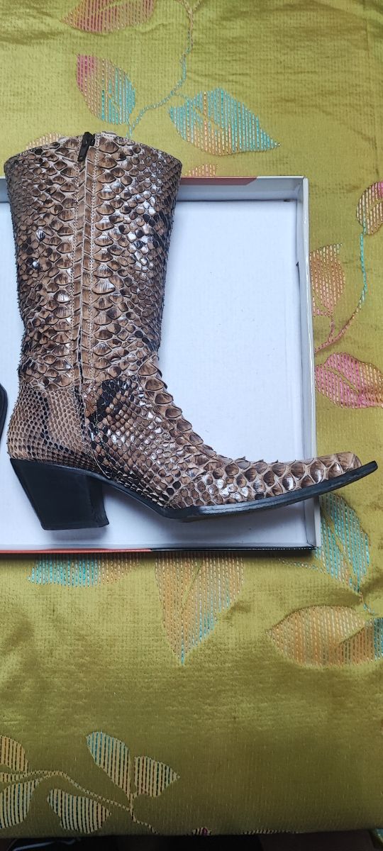 Stivali texani donna in rettile