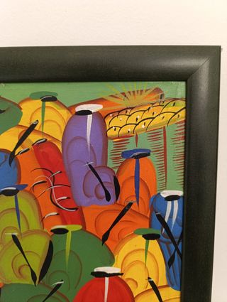 Quadro santo domingo originale dipinto cornice etn