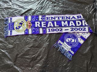 Bufanda fútbol Real Madrid centenario 1902 - 2002