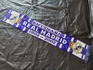 Bufanda fútbol Real Madrid centenario 1902 - 2002