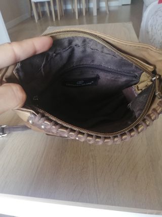 Bolso marrón cuero sintético