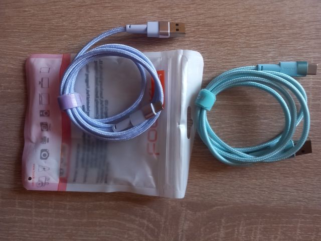 2 cables de carga y datos USB a tipo C, nuevos