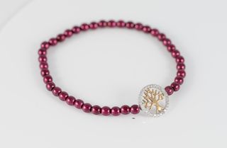 Pulsera elástica con Abalorio de Plata 925