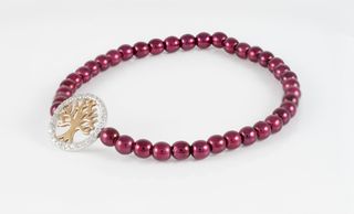 Pulsera elástica con Abalorio de Plata 925