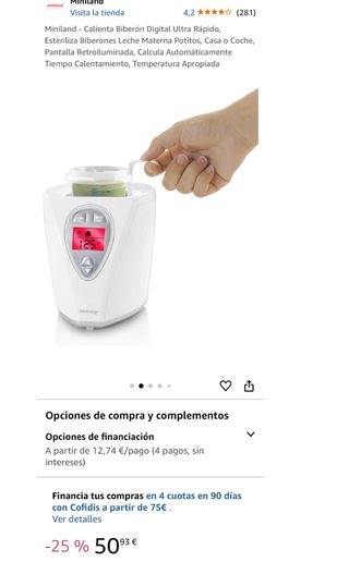 Estelizador y calienta biberones