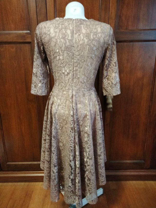 Vestito elegante beige tg. M/L