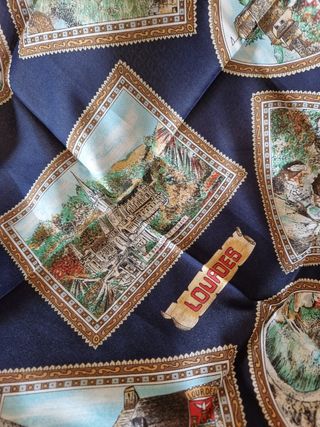 Foulard Vintage Ricordo di Lourdes 