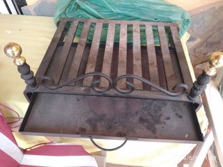 Parrilla de chimenea con cajón