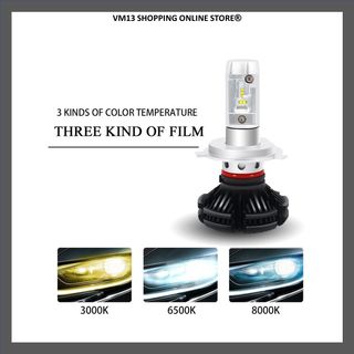 Coppia Lampade X3 H4 Led  6000 Lumen Da 25w