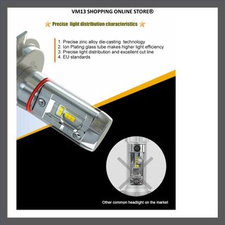 Coppia Lampade X3 H4 Led  6000 Lumen Da 25w