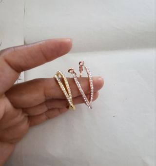 Lote de Aros con Circonitas chapados