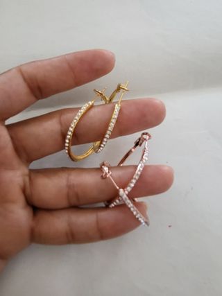Lote de Aros con Circonitas chapados