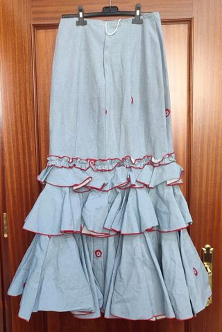 Conjunto 2 piezas vestido flamenca traje gitana