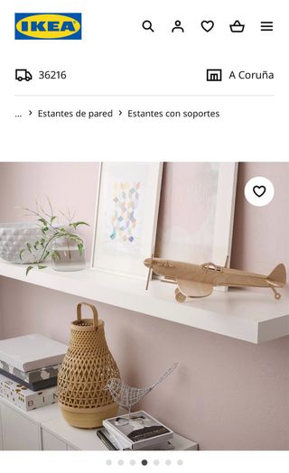 Ikea Estante de pared Lack blanco, 110x26 cm