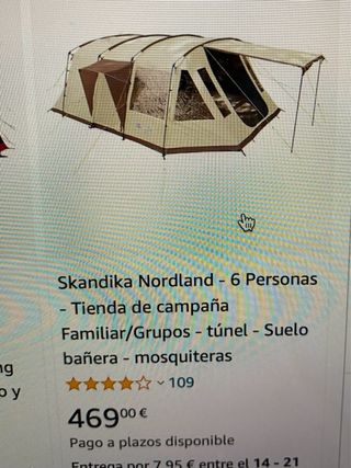 Tienda de campaña para 6 personas