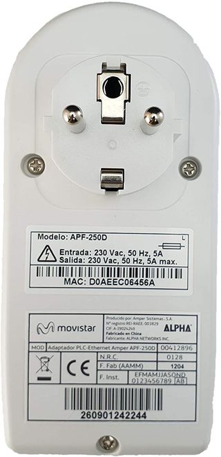 adaptador PLC ethernet movistar