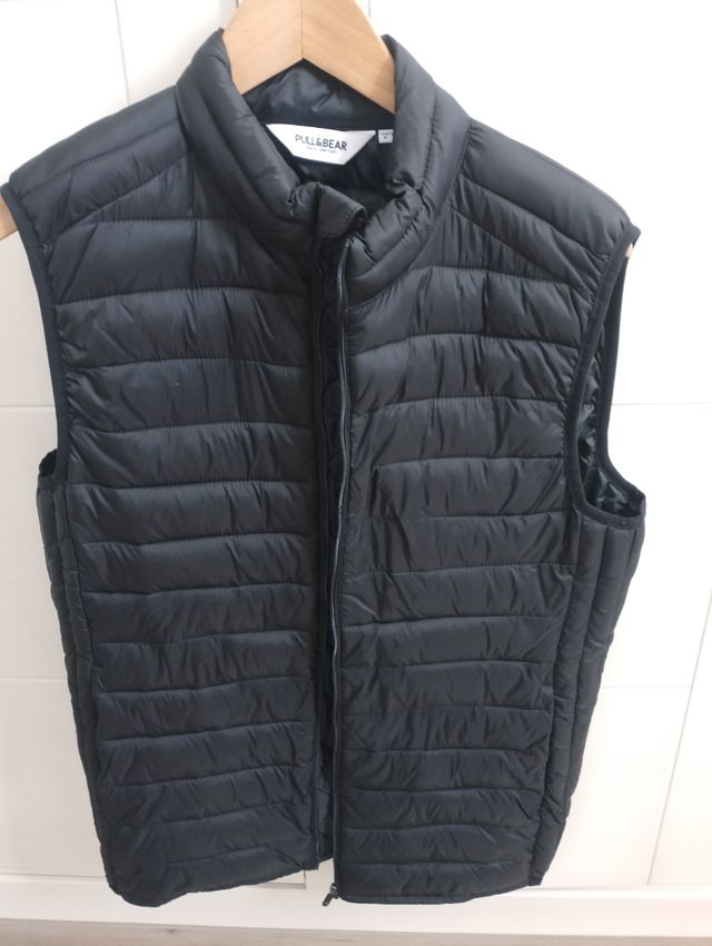 Chaleco plumas sin mangas