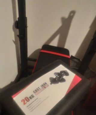 Pres banca+ juego de pesas 20 kg